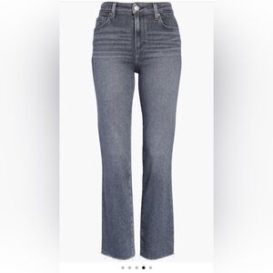 Paige Cindy High Waist Raw Hem Ankle Straight Leg Jeans Size 29